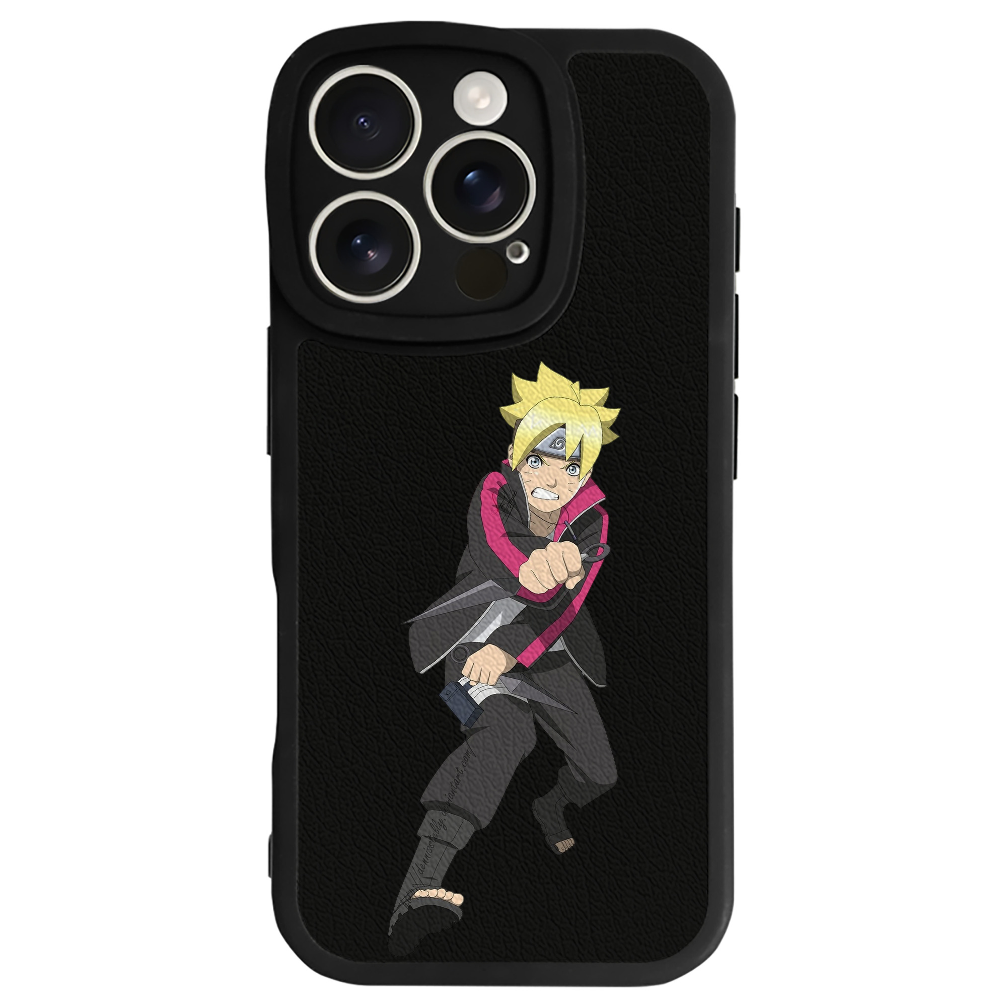 （画像用） NARUTO -ナルト- うずまき ボルト Uzumaki Boruto 【iPhone 16シリーズ対応】シリコンスマホケース（レザー調） 材質：シリコン